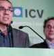 El cabeza de lista de ICV-EUiA por Barcelona, Joan Coscubiela, valora los resultados de las elecciones generales en presencia del coordinador general del partido, Jordi Miralles (d), esta noche en Barcelona