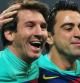 Xavi y Messi celebran el gol del de Terrassa
