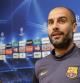 Guardiola, durante de la rueda de prensa previa al encuentro ante el BATE Borisov
