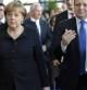 La canciller alemana Angela Merkel junto al presidente del Comissión Europea Jose Manuel Durao Barroso en Marsella