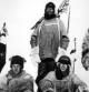 La expedición británica a su llegada al polo Sur: el capitán Lawrence Oates, el capitán Robert Falcon Scott y Edgar Evans (de izquierda a derecha, de pie) el teniente Henry Bowers y Edward Wilson, sentados.