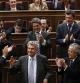 El diputado popular Jesús Posada (c) es aplaudido por sus compañeros tras ser elegido presidente del Congreso de los Diputados en la sesión constitutiva de la Cámara Baja de la X Legislatura.