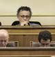Los miembros de Amaiur Iker Urbina, Xabier Errekondo y Maite Aristegui, durante la sesión constitutiva del Congreso de la X Legislatura