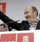 Rubalcaba presenta en la sede de UGT su candidatura a suceder a José Luis Rodríguez Zapatero como secretario general del PSOE