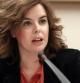 La vicepresidenta del Gobierno, Soraya Sáenz de Santamaría, durante su comparecencia ante la Comisión Constitucional del Congreso