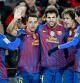Los jugadores del Barça celebran su clasificación para la final de la Copa del Rey frente al Athletic de Bilbao