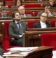 El president de la Generalitat, Artur Mas, se dirige al Parlament ante la atenta mirada de la presidenta del PPC, Alicia Sánchez-Camacho