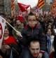 Manifestación contra la reforma laboral en Barcelona