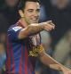 Xavi anotó el tercer gol contra el Sporting