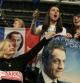 Simpatizantes de Sarkozy muestran su apoyo al presidente francés durante un acto electoral para las elecciones presidenciales