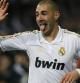 Karim Benzema celebra su gol ante el Málaga