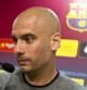 El entrenador del FC Barcelona, Josep Guardiola, durante la rueda de prensa que ha ofrecido esta tarde en la ciudad deportiva Joan Gamper