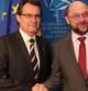 Artur Mas, con el presidente de la Eurocámara, Martin Schulz