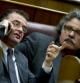 Los diputados de ERC, Alfred Bosch y Joan Tardà, en el Congreso de los Diputados