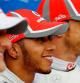 Lewis Hamilton (en el centro), Michael Schumacher y Jenson Button (der) tras la clasificaición oficial del GP de Malasia de F-1