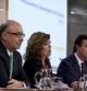 Cristóbal Montoro, Soraya Sáenz de Santamaría y José Manuel Soria, en la ruedda de prensa posterior al consejo de ministros