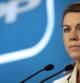 La secretaria general del PP, María Dolores de Cospedal, durante la rueda de prensa