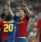 Messi celebra uno de los dos tantos que anotó en el mítico 2-6 del Bernabeu