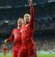 El jugador del Bayern de Munich Arjen Robben celebra el gol junto a su compañero Bastian Schweinsteiger