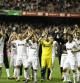 Los jugadores del Real Madrid celebran la consecución del título de Liga en San Mamés
