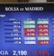 La variación de la prima de riesgo, en el panel informativo de la Bolsa de Madrid