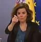Soraya Sáenz de Santamaría en la rueda de prensa posterior al Consejo de Ministros