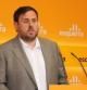 Oriol Junqueras, líder de ERC, durante una rueda de prensa en una imagen de archivo