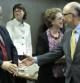 El ministro de Hacienda, Cristóbal Montoro, saluda al conseller de Economía, Andreu Mas-Colell , momentos antes de la reunión del Consejo de Política Fiscal y Financiera (CPFF), que se ha celebrado esta tarde en Madrid