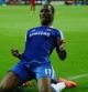 El jugador del Chelsea Didier Drogba celebra después de anotar el gol del empate 1-1 ante el Bayern