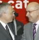 El primer secretario del PSC, Pere Navarro, y el líder de Unió, Josep Antoni Duran Lleida (d).