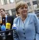 Angela Merkel a su llegada a la cumbre de la UE