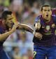 Pedro celebra su gol en la final de la Copa del Rey