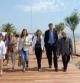 El alcalde de Badalona, Xavier Garcia Albiol, y la delegada del gobierno, Maria de los Llanos de Luna, visitan las obras del paseo marítimo