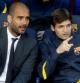 Pep Guardiola y Tito Vilanova, en el banquillo del Camp Nou