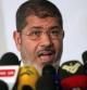 El candidato de los Hermanos Musulmanes a la presidencia de Egipto, Mohammed Mursi, durante una rueda de prensa