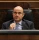 El ministro de Economía, Luis de Guindos, al inicio de la sesión de control al Ejecutivo en el pleno del Congreso