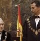 El príncipe de Asturias y el presidente del Tribunal Supremo y del Consejo General del Poder Judicial, Carlos Dívar, durante el acto institucional conmemorativo del bicentenario del Alto Tribunal.