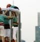 Es la primera vez que la tradición catalana conocida como "castells" se vive en directo en Nueva York