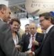 Fotografía facilitada hoy por la Generalitat de Catalunya del presidente catalán, Artur Mas, y el conseller de Economía, Andreu Mas-Colell, en la feria BIO Boston 2012.