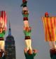 Los castellers de Vilafranca construyen castells en la cima de un rascacielos de Nueva York