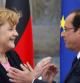 François Hollande y Angela Merkel, coincidieron hoy en el 50 aniversario de la reconciliación de Francia y Alemania