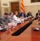 Imagen de la reunión en el Palau entre el Govern y los partidos sobre el pacto fiscal