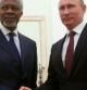 El enviado internacional a Siria Kofi Annan junto al presidente ruso, Vladimir Putin