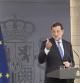 Archivo: Mariano Rajoy, en rueda de prensa en la Moncloa