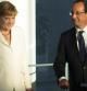 Archivo. Merkel y Hollande durante la rueda de prensa previa a su reunión