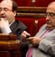 Miquel Iceta y Joaquim Nadal, en el Parlament de Catalunya