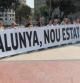 Imagen de la pancarta que liderará la manifestación independentista de la Diada