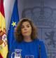 Soraya Sáenz de Santamaría, durante la rueda de prensa posterior al Consejo de Ministros