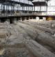 Vista de los restos arqueológicos hallados bajo el mercado del Born de Barcelona, que podrán observarse desde las pasarelas superiores