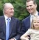 El Rey Don Juan Carlos, el Príncipe Felipe y su hija Leonor en una imagen publicada en la web de la Casa Real